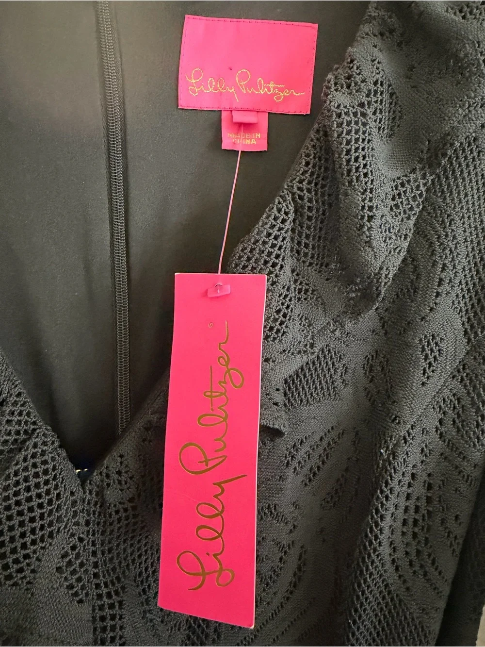 Lilly Pulitzer Black Tiki Ruffle Wrap Romper - Picture 3 of 9